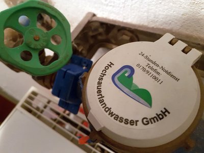 Foto: ein Wasserzähler der HSW